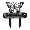 Garden Decorations Memorial Acrylic Grave Markers Cemetery Stake Plaque Decoration For Outdoors Yard