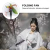 Decorative Figurines Home Decor Wedding Chinese Paper Fans Handheld Floral Folding Birthday Party Favors Supplies