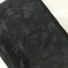 Tyg jacquard tyg av mätaren för klänningar cheongsam hanfu sömnad blommig trasa silkeslen draperi mjuk sommar textil svart vit glansig