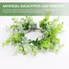 Decorative Flowers Artificial Garland Simulation Eucalyptus Wreath Hanging Plant Pendant Leaves Ring Leaf Front Door Christmas