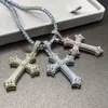 Hiphop sieraden Nieuwkomers 3D-ontwerp Iced Out Diamonds Solid Sterling Sier Moissanite Cross Hanger