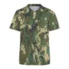 Cool Military Camo Polo Shirt Camoue Pattern Casual Shirt Beach Streetwear T-Shirts Mens Kortärmad krage överdimensionerade toppar M2ZN#