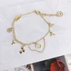 Pulseiras de aço inoxidável moda feminina pulseira esmalte banhado a ouro pulseira pulseira manguito corrente amantes presente casamento jewe314p