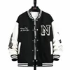 men's Letter Printed Loose Baseball Jacket Fi Embroidered Y2K Street Hip-hop Retro Uniform Suit Coat J1SO#