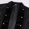 black Steampunk Medieval Jacket for Men Blazer Pirate Viking Renaissance Tailcoat Gothic Victorian Halen Cosplay Tuxedo Coat P4qD#