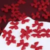 Decorações de arte de unhas 50 unidades/saco amuletos de laço borboleta vermelha joias decoração de manicure strass acessórios de unhas coreanas