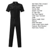 Mannen Jumpsuit Met Riem Korte Mouwen Kraag Enkele Breasted Zakken Werk Overall Mannelijke Cargo Overalls Sudaderas Hombres 905s #