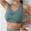 Yoga Outfit Y Sport-BHs Nahtlose Frauen Fitness Weste Top Wireless Unterwäsche Stoßfester BH Quick Dry Brassiere Gym Brasier Drop Deliv Otlgq