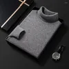 Mens Sweaters Autumn Winter Men Sheep Wool Turtleneck Sweater Business Casual Warm Thick Plover High Quality Brand Clothing Drop Deliv Dhjgc