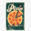 Jars Pizza Zone Tin Sign Home Kitchen Signs Wall Decor Metal Funny Art Retro Vintage Distressed