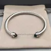 5MM Necklace Jewelrys Head Bracelet Sliver Mens Gemstone Womens Platinum Versatile Pearl Twist Bracelets Jewelry Plated Twisted free Fashion shipping dust-bag