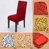Chair Covers Super Fit Stretch Removable Washable Short Dining Seat Cover Protector Slipcover For El / Room Ceremony (Print