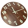 Orologi da parete Funzione luce notturna da 12 pollici Orologio in legno Stile vintage rustico rustico toscano per cucina Ufficio Casa Silenzioso senza ticchettio