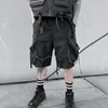 Men's Shorts HKSH Summer Functional Tide Tactical Dark Loose Techwear Straight Knee Length Pants Multi Pocket Capris HK0665