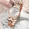 Curren Karien 9084 Montre à quartz de loisirs frais avec bracelet en acier et strass pour femmes