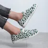 Casual Shoes 2024 Women Sneakers Canvas Solid Leopard Breathable Woman Flats Spring Lace Up Round Toe Flat