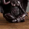 Sculture NORTHEUINS Resina Satanica Lodl Statua di Capra 16 cm Bafometto Cornuto Risolvere Coagula Figurine per la Decorazione della Stanza del Desktop dell'Ufficio Domestico