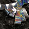 Lastoortsen 100 m Laser-Nagelfolien für Metall-Transferpapier, geometrische Aufkleber, Marmor-Maniküre, Regenbogen-Metallfolien, Auroral-Nageldekorationen