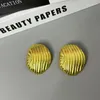 Stud Earrings Metal Plated Shell Charms Big For Women Fashion Jewelry Brand Show Ears' Accessories