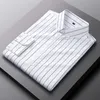 Camicie da uomo N-ir Slight Strech morbide a righe morbide senza tasche Top Camicia casual giovanile standard-fit A25 22c6 #
