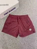 2024 Sommer-Herren-Strandhose, schnell trocknend, bestickt, für Freizeit, Reisen, Instagram, modisch, elastisch, 3/4-Shorts