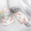 Tappetini Cartoon Unicorno Tappetino da bagno Simpatico animale Kid Decorazioni per la casa Tappeti antiscivolo Tappetini per WC Copriwater Set di accessori per il bagno a forma di U