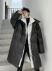 Winter Männer Übergroße Lose Fit LG Parkas Einreiher Gefälschte Zwei Stück Verdicken Warme Mantel High Street Fi Outwear Mantel S2WC #