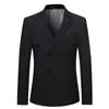 blazers+vest+trousers Boutique Men's Fi Busin Gentleman Slim Double Breasted Casual Formal Dr Three-piece Suits E1zX#