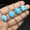 Decoratieve Beeldjes S925 Natuurlijke Larimar Armband Mode Energie Steen Reiki Healing Crystal Strand Fengshui Gift 1PCS