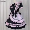 Gothic Black Cat Lolita Maid Dr Anime Cosplay Kostüm Frauen Süße Rüschen Bogen Party Dres Mädchen Halen Rollenspiel Y2k Sets X1uZ #