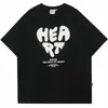 harajuku Men T-Shirt Heart Sporty T Shirt 90s Summer Short Sleeve Tshirt Cott Casual Tees Y2k Clothes Hip Hop Streetwear Tops v9pb#