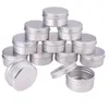 Bouteilles de stockage 5g 10g 15g 20g 30g Mini échantillon aluminium crème pot pot vernis à ongles visage surligneur poudre vide cosmétique conteneurs métalliques