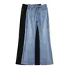 Jeans da uomo Retro uomo Flare jeans larghi vestibilità estiva classica moda casual stivali tagliati denim Pantaloni abbigliamento da strada H5 J240328