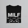 man jag älskar grodor vanliga män tshirt milf o nack kort ärm 100% stuga t shirt rolig högkvalitativ presentidé m48d#