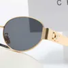 CELIES 23 New Triumphal Arch Lisa Glasses Oval Personalized Metal Frame Sonnenbrille Womens Network Red FashionNPNU