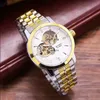 Beino Byino Mechanical Watch Mens Mens Luminous Hollow Out Automatic Steel Band Watch Watch Mens Watch