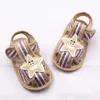 Sandals Summer Baby Girls Canvas Shoes Cartoon Star Sandals Casual Hollow Soft Crib Baby Shoes First Walkers Infant Sandals 240329