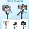 Selfie Monopods FGCLSY 2023 NEW Mini Selfie Stick Tripod with Remote Upgrade Quadripod Design 40 Extendable Rechargeable Bluetooth Control 24329