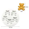 Moldes para hornear Diamond Bear Silicone Cake Mold Sugarcraft Cupcake Fondant Herramientas de decoración