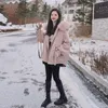 2023 novas mulheres para baixo jaqueta casaco de inverno feminino curto simplicidade vestido parkas solto grosso outwear artificial gola de pele casaco p3mq #