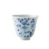 Teaware Sets Jingdezhen Handmade Antique Blue And White Porcelain Master Cup Single Hand-Painted Ceramic Tea Twine