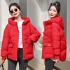 2024 New Winter women Warm Down Cott Jacket fi hooded Thick Puffer clothing Short coat casual Loose outerwear female R022 o7eb#