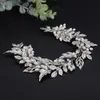 trendy Leaves Women Headband for Wedding Hair Accories Rhineste Pearl Bridal Headpiece Handmade Sier Party Prom Tiaras p4kR#