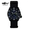 Montres-bracelets Heimdallr SKX007 Montre de plongée pour hommes PVD Boîtier plaqué noir Japon NH36 Montres mécaniques automatiques Saphir 20bar étanche