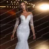 luxury Mermaid Wedding Dres For Women Sweetheart Off Shoulder Lace Appliques Formal Elegant Beach Party Bridal Gowns Vestidos E99W#