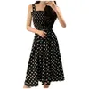 Kvinnors Dres 2024 Summer Fi Loose NE Sleeve Polka Dot Axel Plus Plus Size Casual Dr Sexy Dres E0V2#