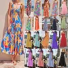 2024 Summer Womens New Commuter Mirseless Girl Spicy Print Long Strap Dress for Women