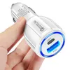 Snelle snelle dubbele poorten USB C-autolader 38W 20W 30W PD Type-C autolader Drinkbare voedingsadapters voor iPhone 13 14 15 Samsung Htc lg Android-telefoon