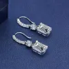 Boucles d'oreilles Oevas Luxury 925 argent sterling créé Moissanite Gemstone White Gold Drop Hook Hook Oread Oread Bijoux Gift Wholesale