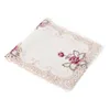 Nappe florale réutilisable en tissu satiné brodé, pour fêtes de mariage, célébrations de remise de diplômes, fournitures de jardin pour la maison